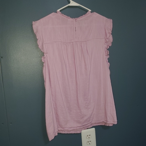 Sleeveless Pink Ruffle Top XL - Picture 2 of 7